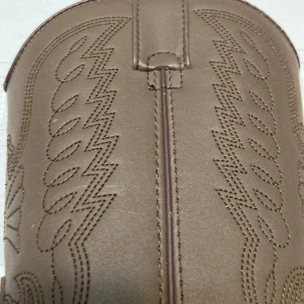 Durango Western Dark Brown Boys Cowboy Boots - Excellent Used Condition- Size 3